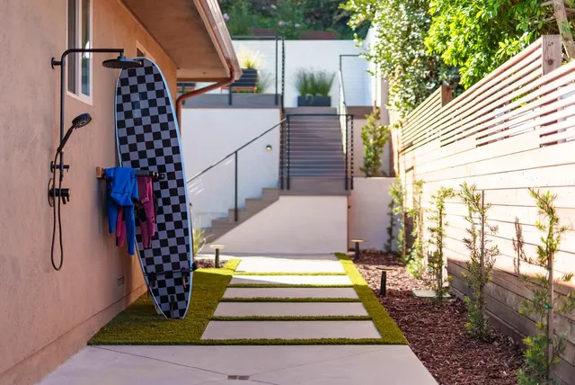 an aerial view of multiple house