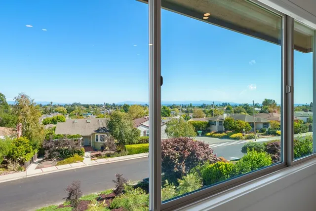 a view of a city from a balcony
