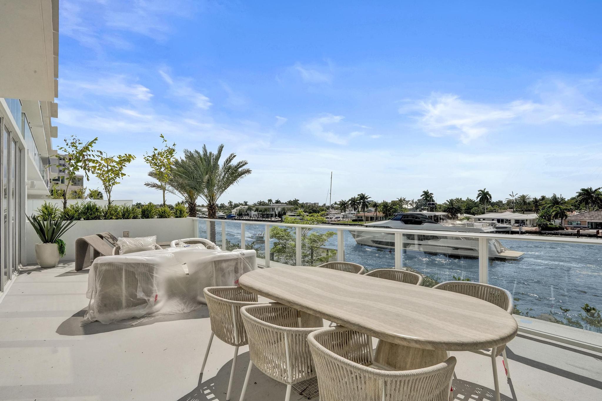 407 North Riverside Drive, Unit 203 Pompano Beach, FL 33062 - Photo 5 of 69 a balcony with furniture and city view
