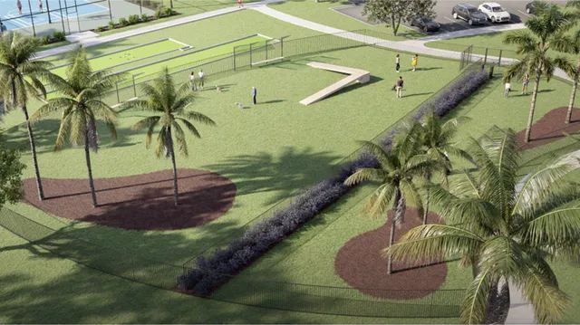 a view of a backyard