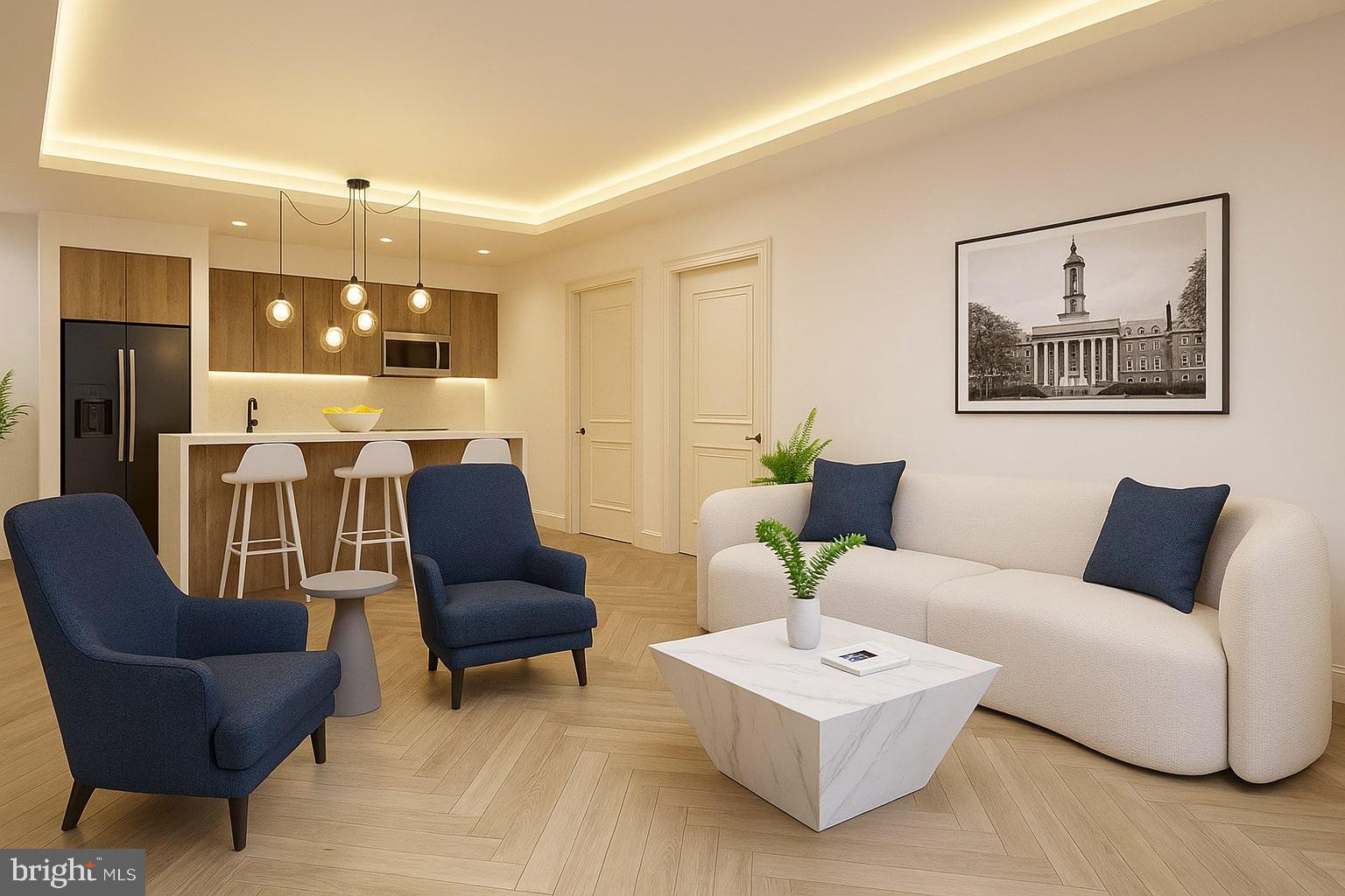 321 West Beaver Avenue, Unit 803 State College, PA 16801 - Photo 8 of 15 a living room with furniture and white walls