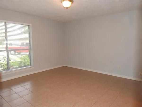 an empty room with a window