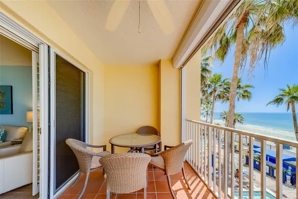 a view of outdoor space with seating area