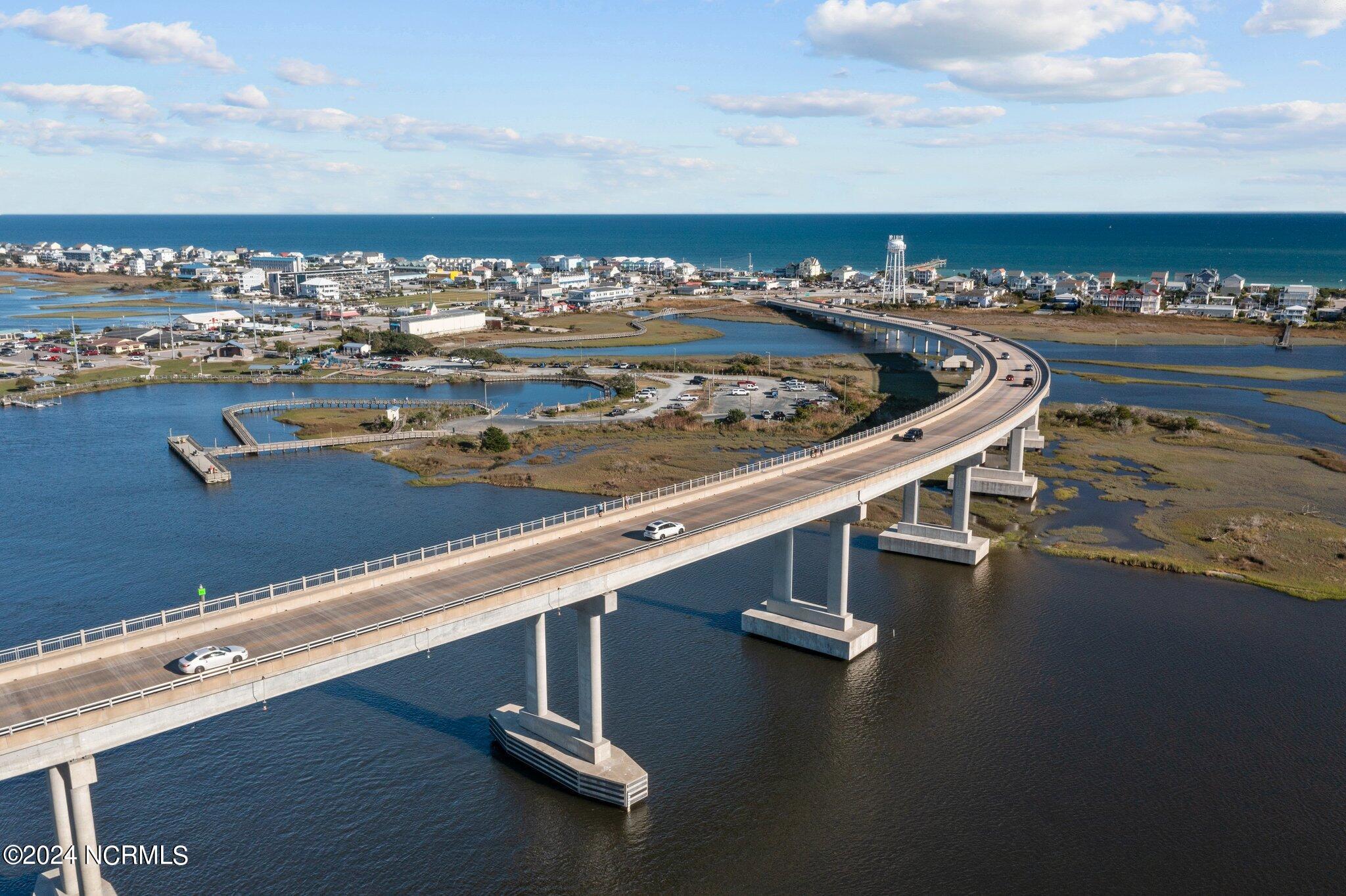 219 Atkinson Point Road Surf City, NC 28445 - Photo 38 of 50 AERIAL SURF BRIDGE