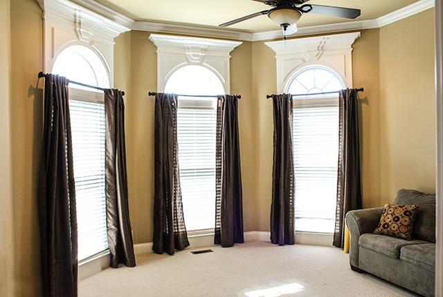 5336 Sherrington Road Murfreesboro, TN 37128 - Photo 14 of 20 Downstairs office with bay windows, woodwork and ceiling fan.