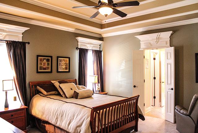 5336 Sherrington Road Murfreesboro, TN 37128 - Photo 5 of 20 Master bedroom downstairs features a double trey ceiling with a fan and double door entry to the master bath.