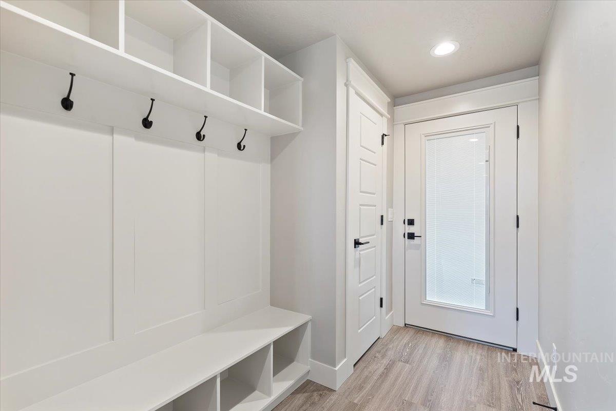2435 North Black Cat Road Meridian, ID 83646 - Photo 28 of 32 Mudroom featuring light wood finished floors and recessed lighting