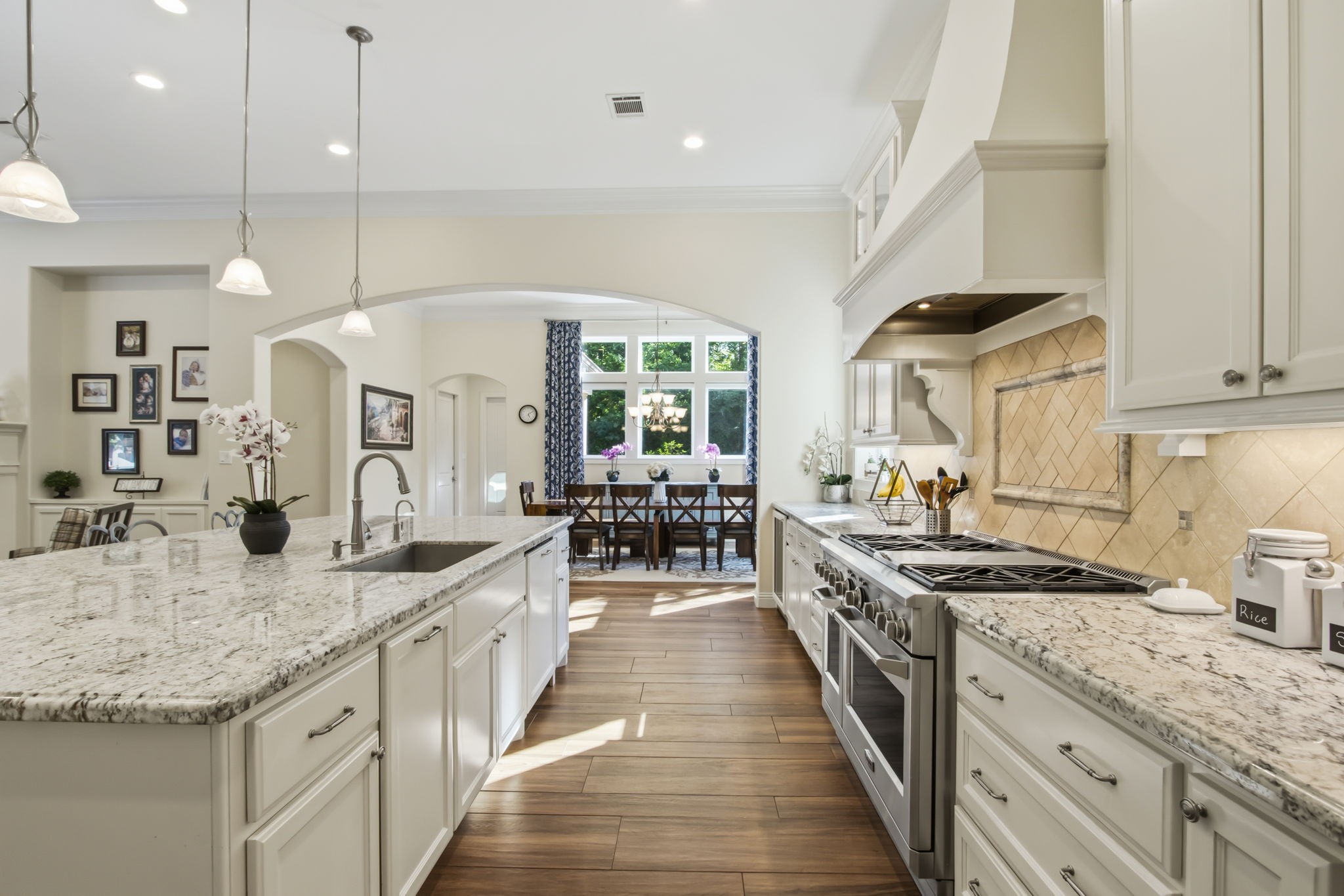 36702 Deer Valley Magnolia, TX 77355 - Photo 12 of 46 a large kitchen with granite countertop lots of counter space and a sink