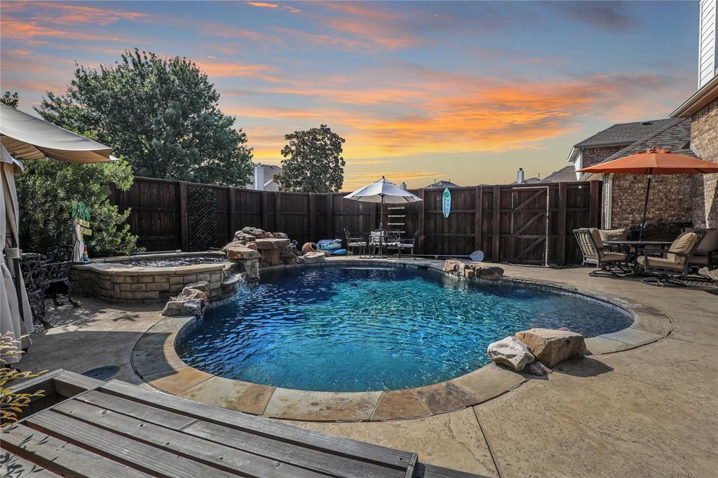 5944 Coral Ridge Court Frisco, TX 75036 - Photo 1 of 1 a view of a swimming pool with a lounge chairs