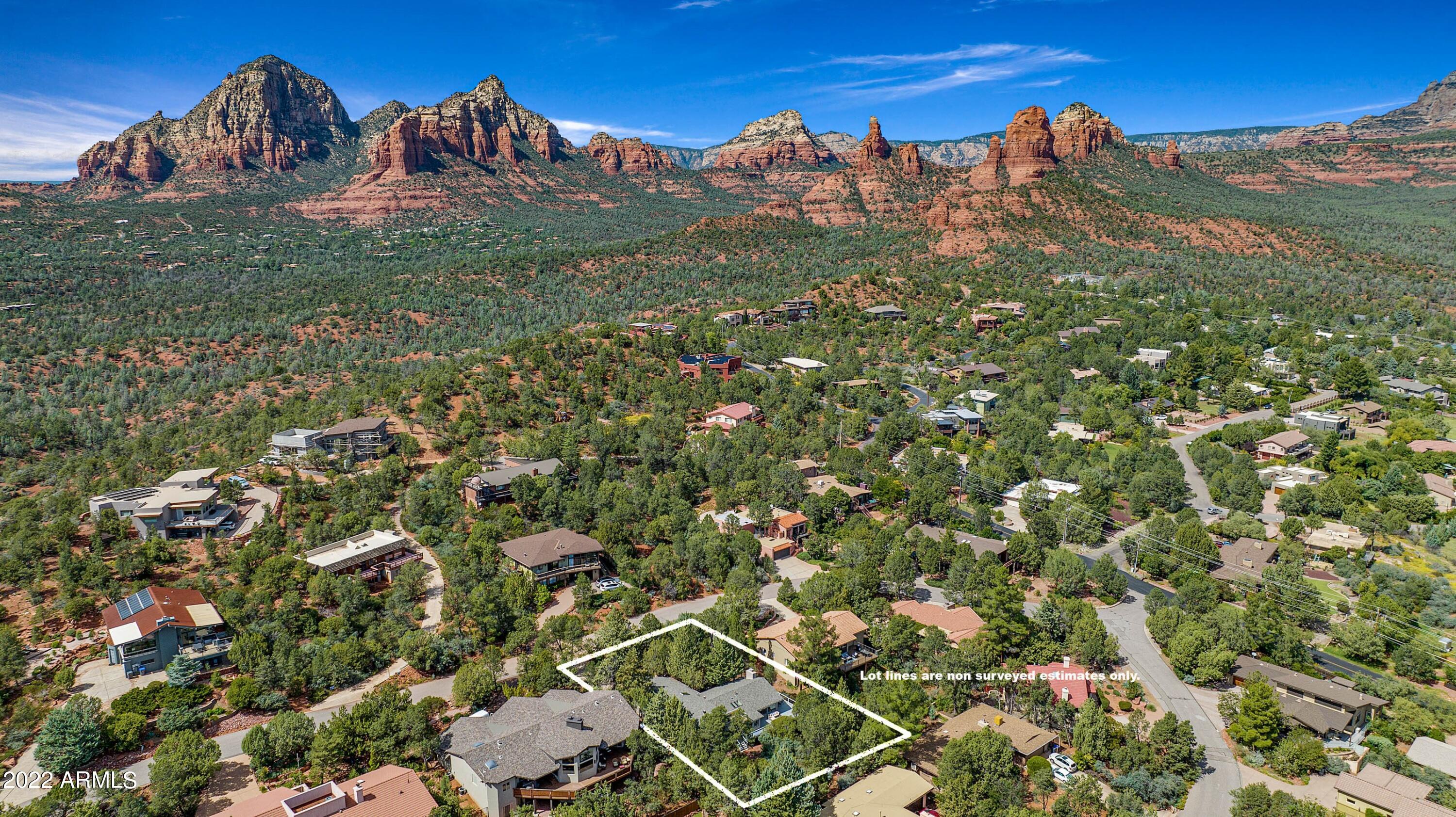 340 Ridge Road Sedona, AZ 86336 - Photo 39 of 49 003_Aerial 2 Lot Lines
