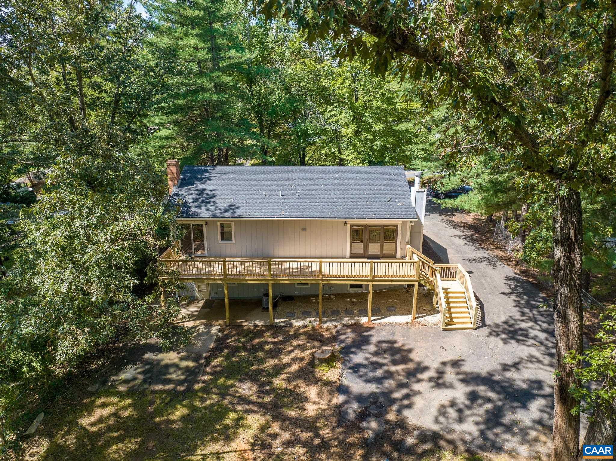 1861 Woodburn Road Charlottesville, VA 22901 - Photo 40 of 42 an aerial view of a house with a yard