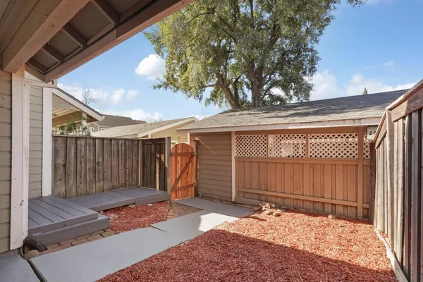 a view of a backyard