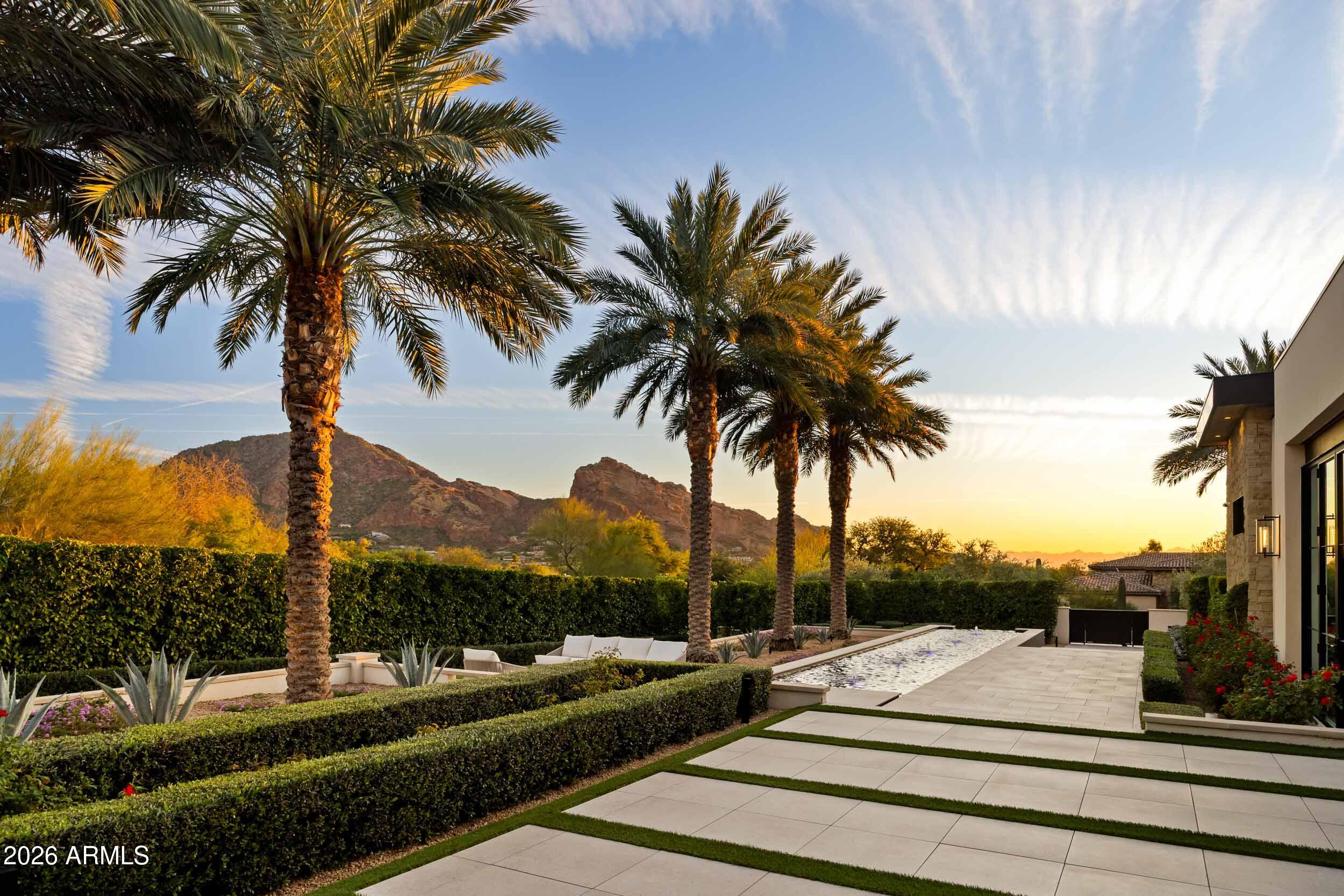 6800 North Mummy Mountain Road Paradise Valley, AZ 85253 - Photo 3 of 61 a view of a yard with palm tree