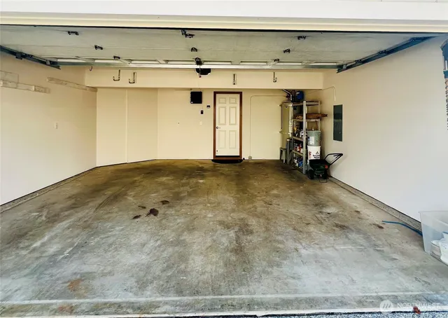 a view of a garage
