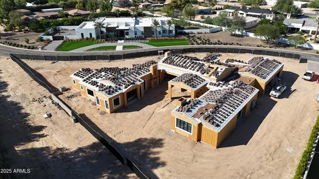 an aerial view of a balcony