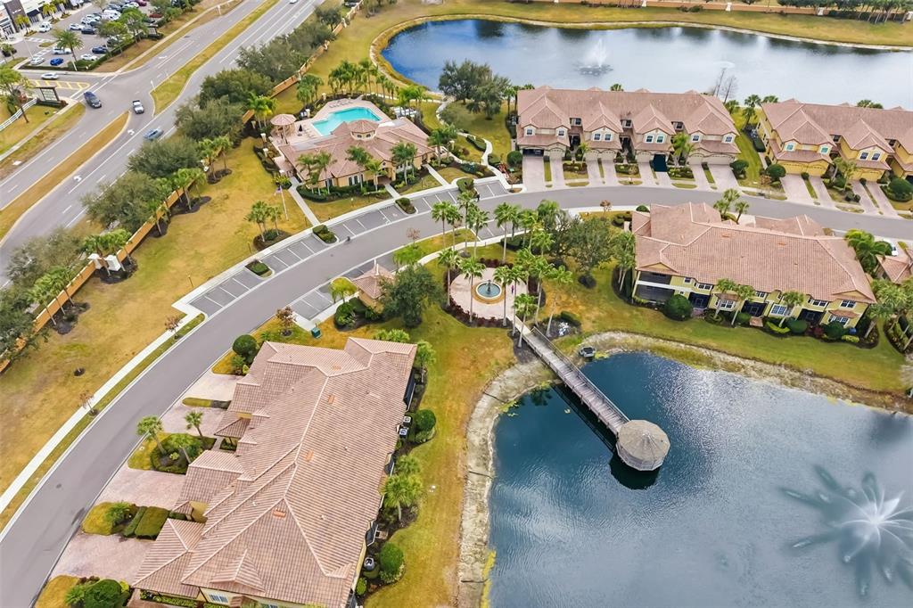 8407 Miramar Way Lakewood Ranch, FL 34202 - Photo 63 of 83 an aerial view of a house with a lake view