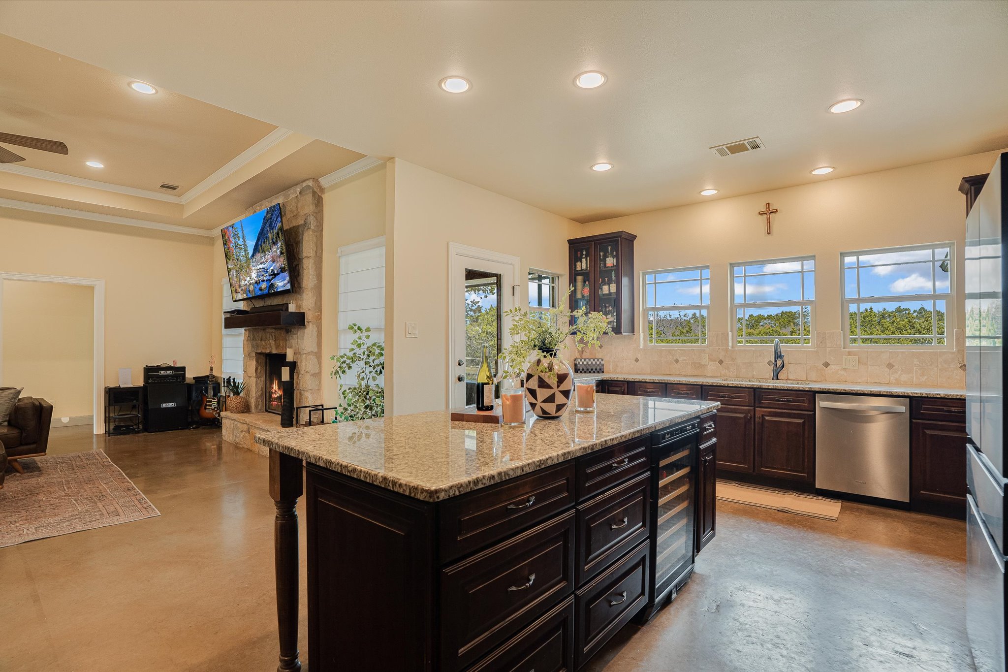 3501 Pursley Road Dripping Springs, TX 78620 - Photo 11 of 38 a kitchen with a stove and a refrigerator