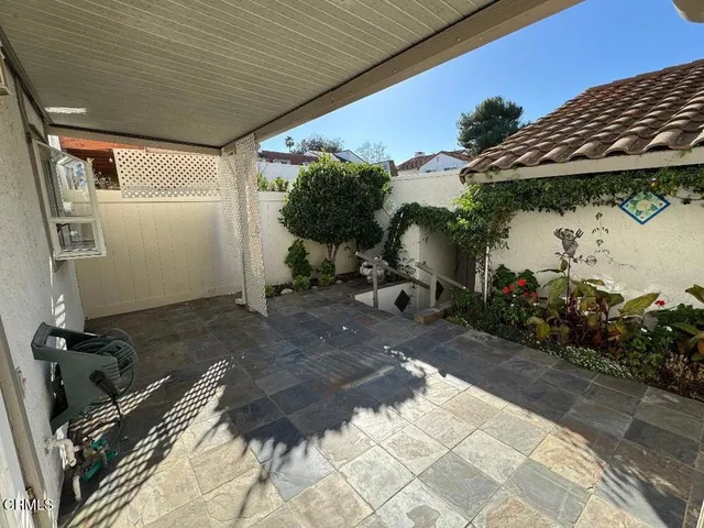 a backyard of a house