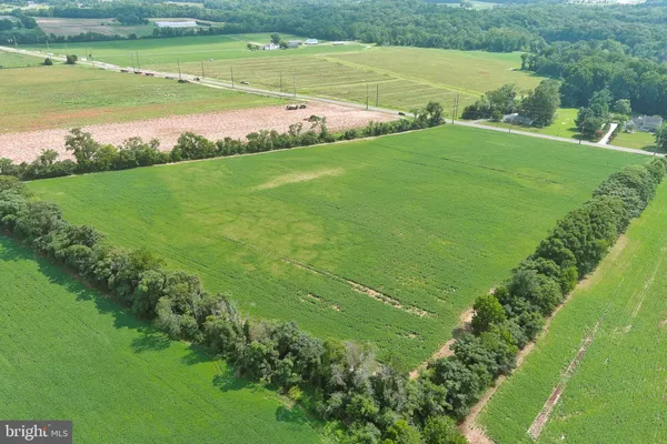 a view of a field with an ocean