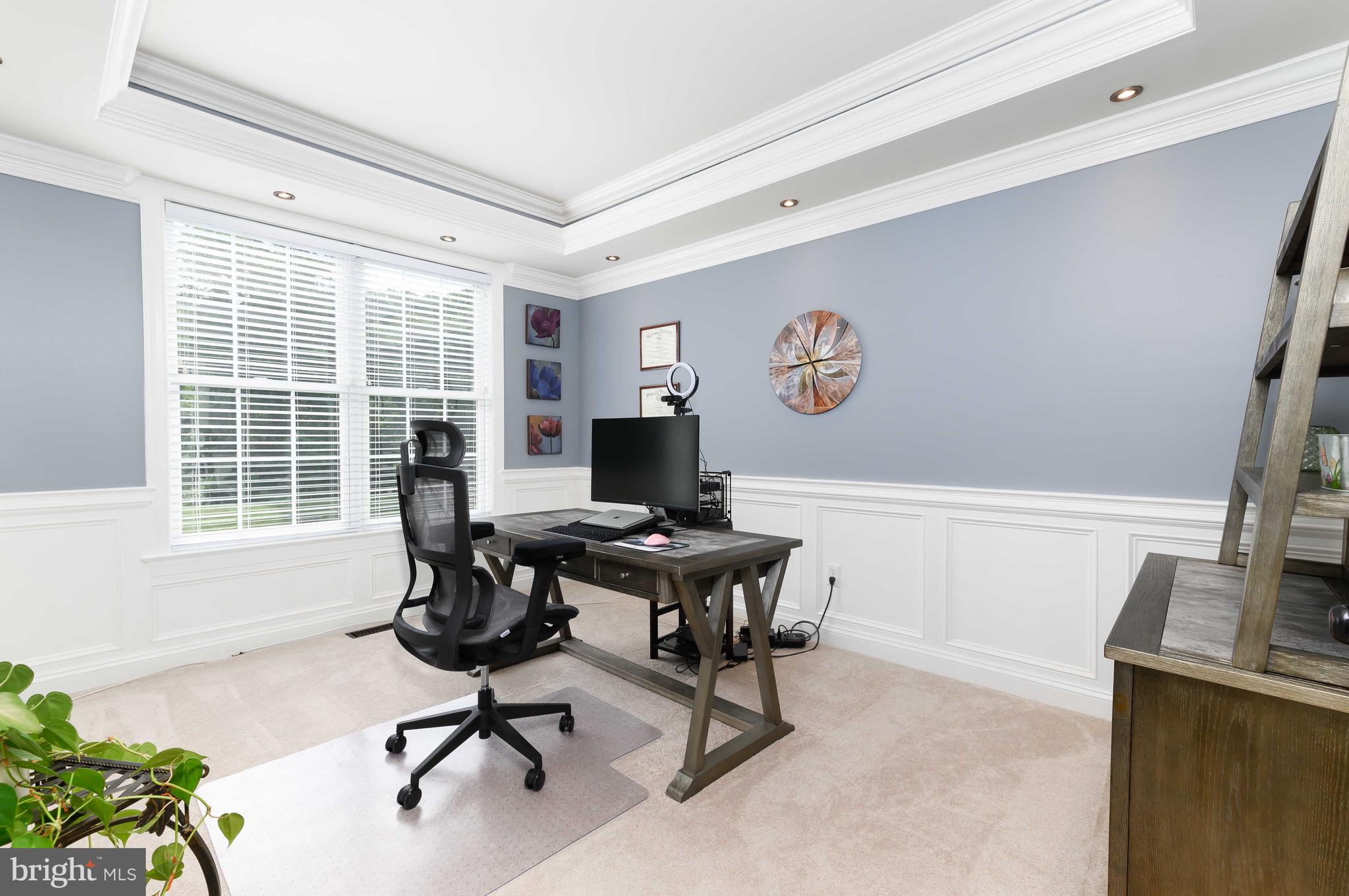 128 Harrogate Drive Landenberg, PA 19350 - Photo 25 of 52 a view of a workspace with furniture and a window