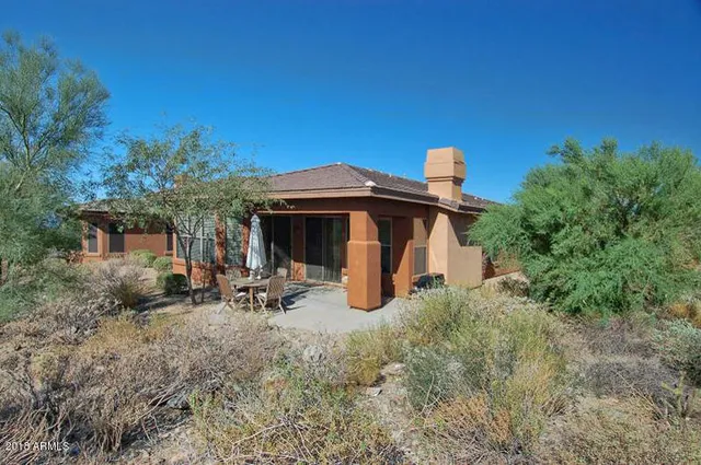 a view of a house with a patio