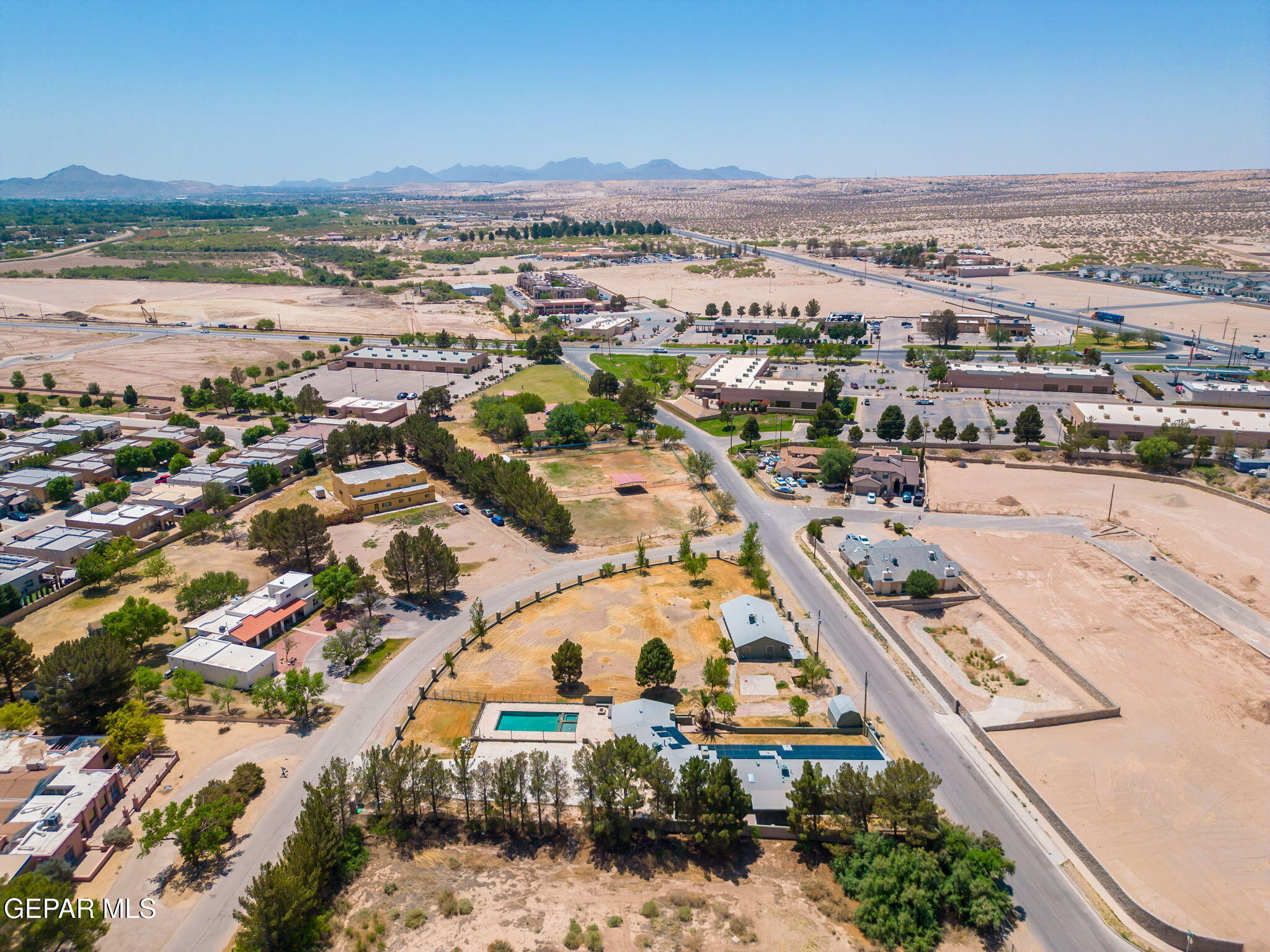 5300 Crawford Road Santa Teresa, NM 88008 - Photo 86 of 87 an aerial view of residential houses with outdoor space