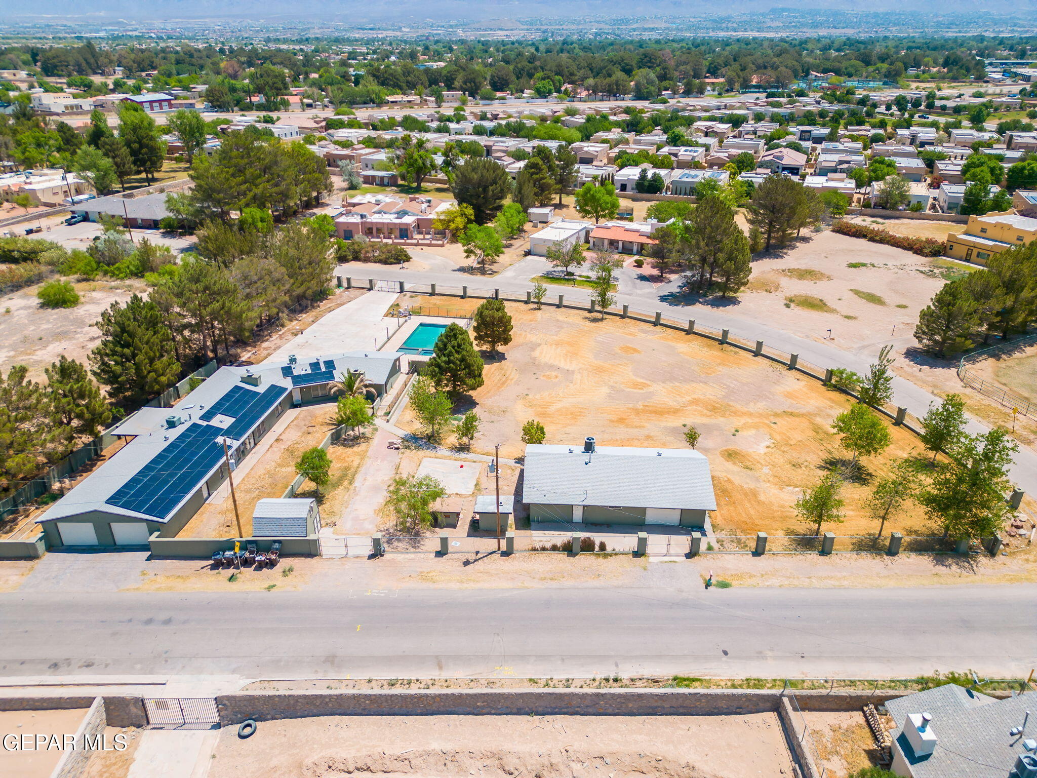 5300 Crawford Road Santa Teresa, NM 88008 - Photo 87 of 87 an aerial view of residential houses with outdoor space