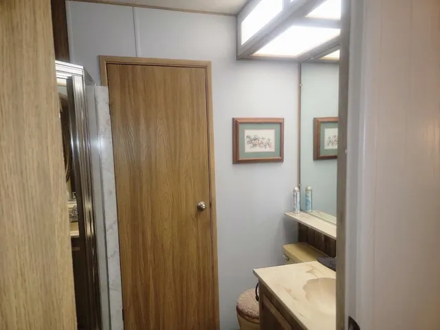 a bathroom with a toilet