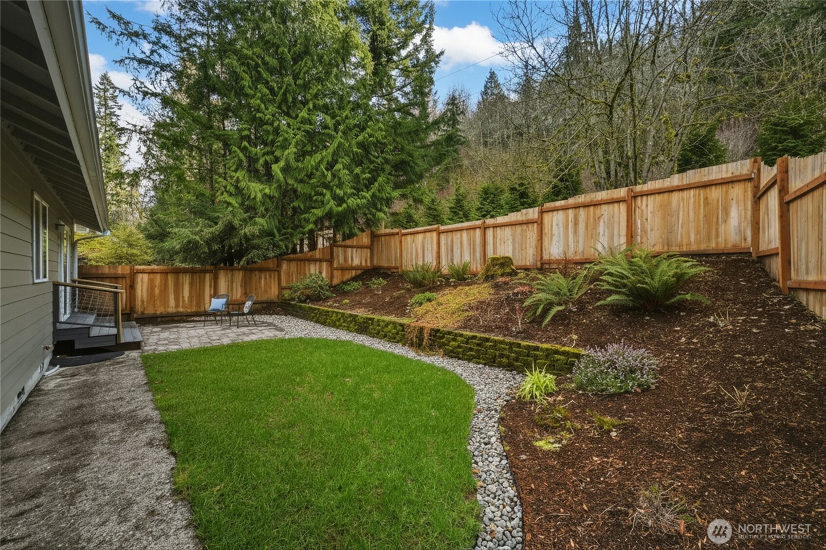 9 Sunnyside Lane Bellingham, WA 98229 - Photo 17 of 39 a view of a backyard with wooden fence