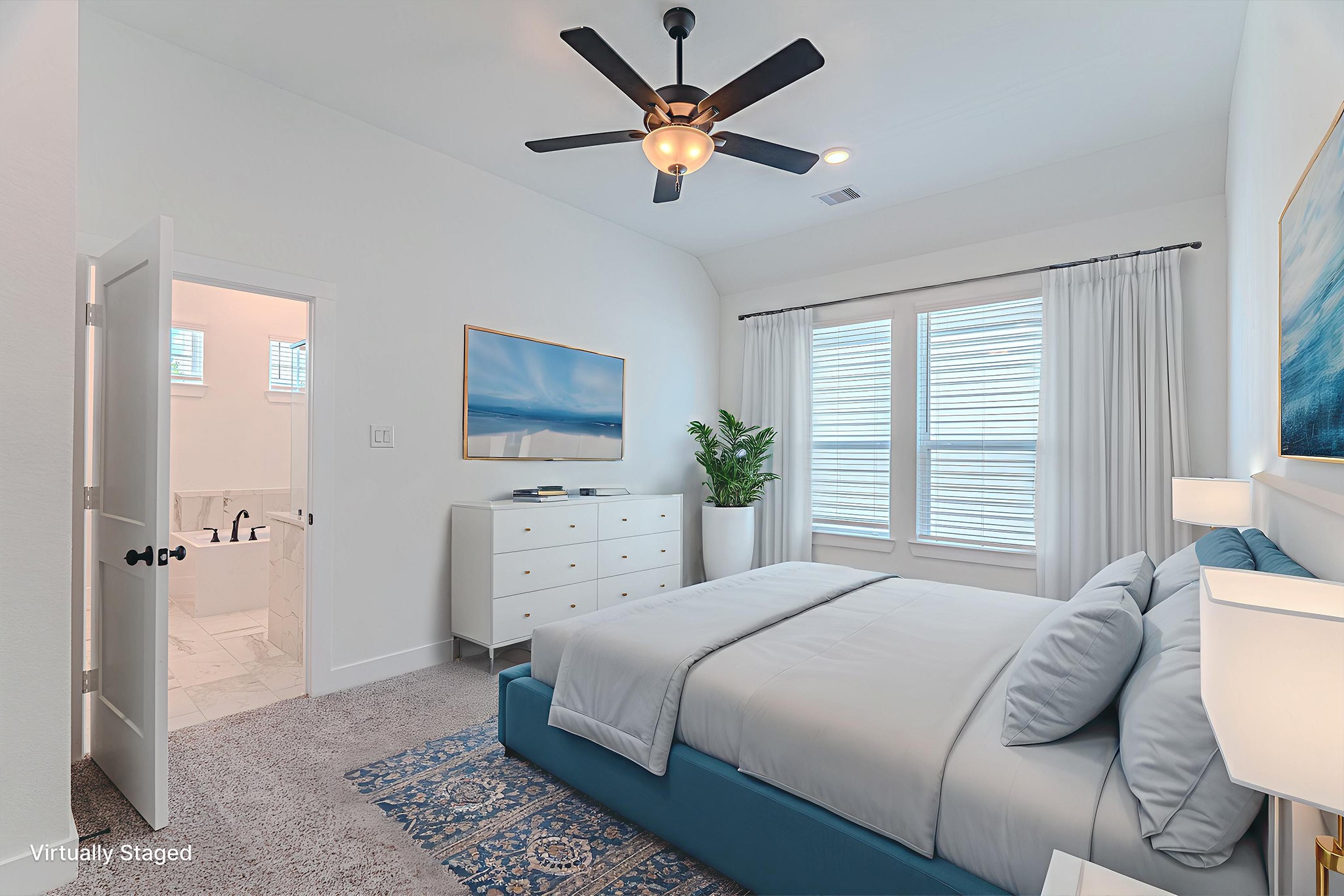 152 Red Cascade Trail Willis, TX 77318 - Photo 6 of 39 a bedroom with a bed and a large window