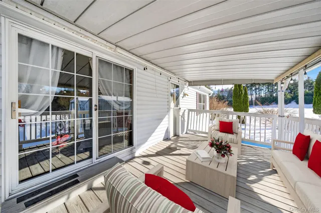 a view of balcony with couch