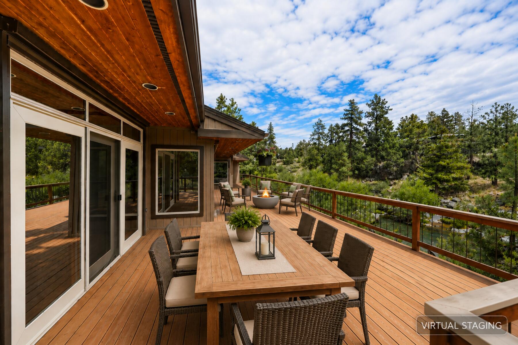 637 Northwest Silver Buckle Road Bend, OR 97703 - Photo 45 of 68 a view of a balcony with table and chairs