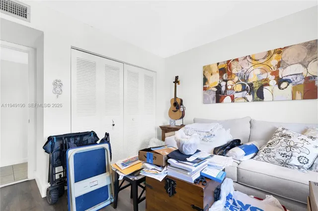 a living room with furniture and a couch