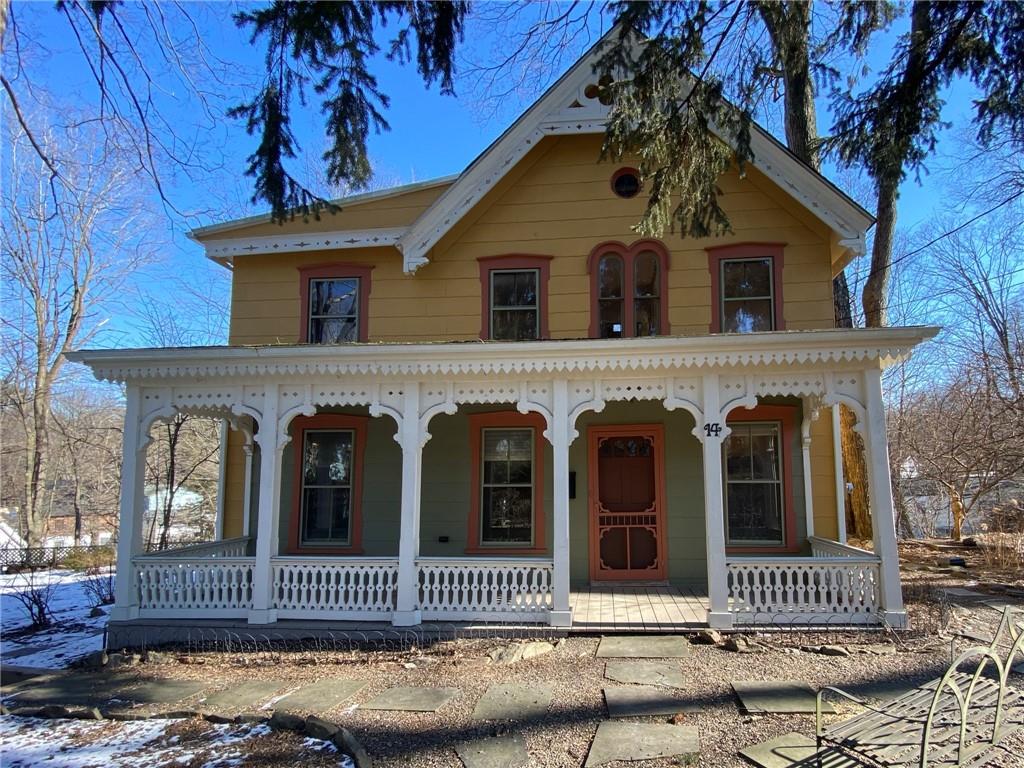 a front view of a house