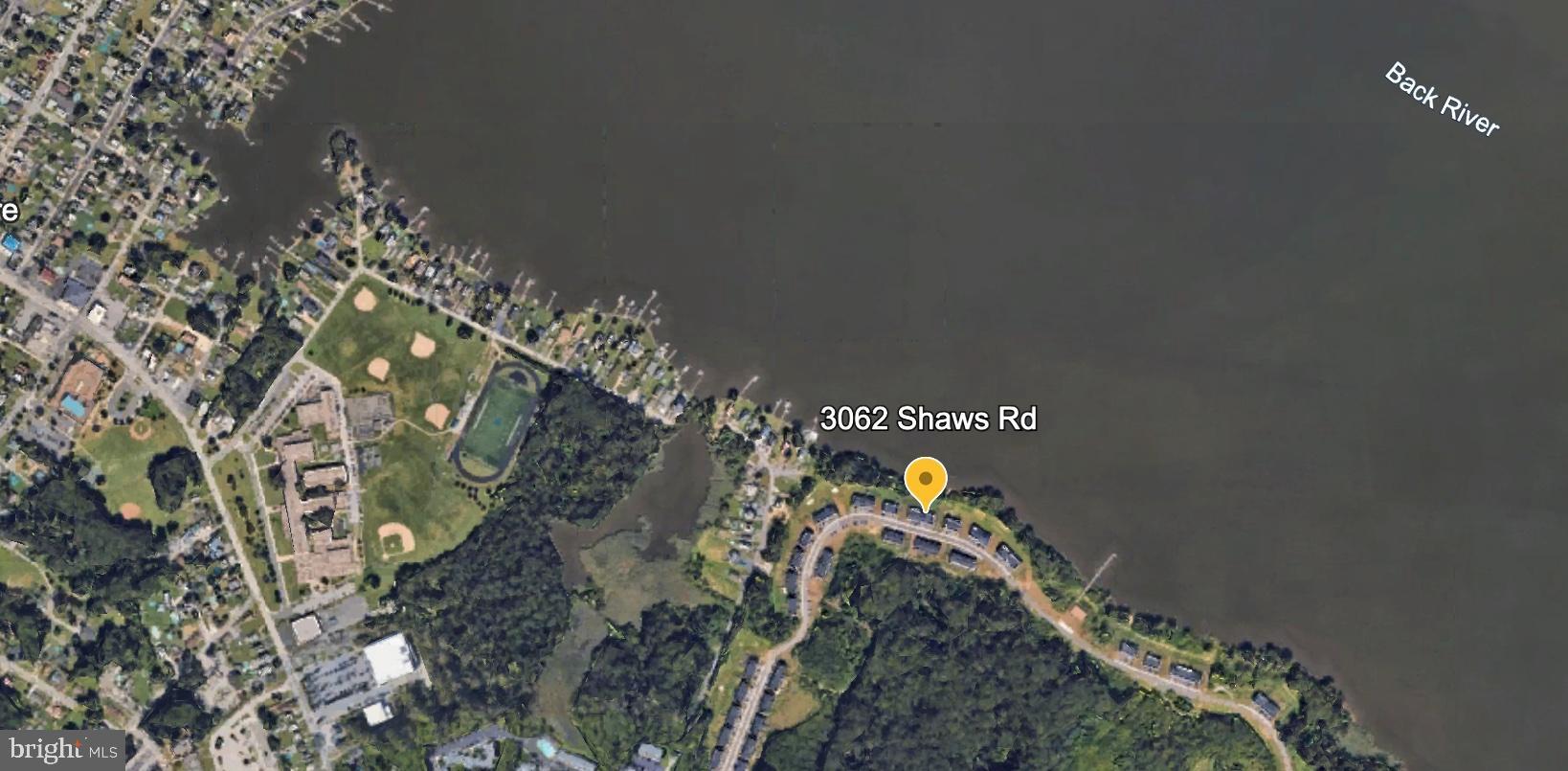 Scenic waterfront view near Shaws Road.