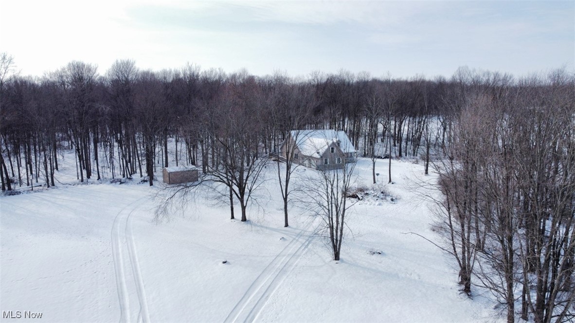 3718 Babcock Road Williamsfield, OH 44093 - Photo 5 of 31 View of snowy aerial view