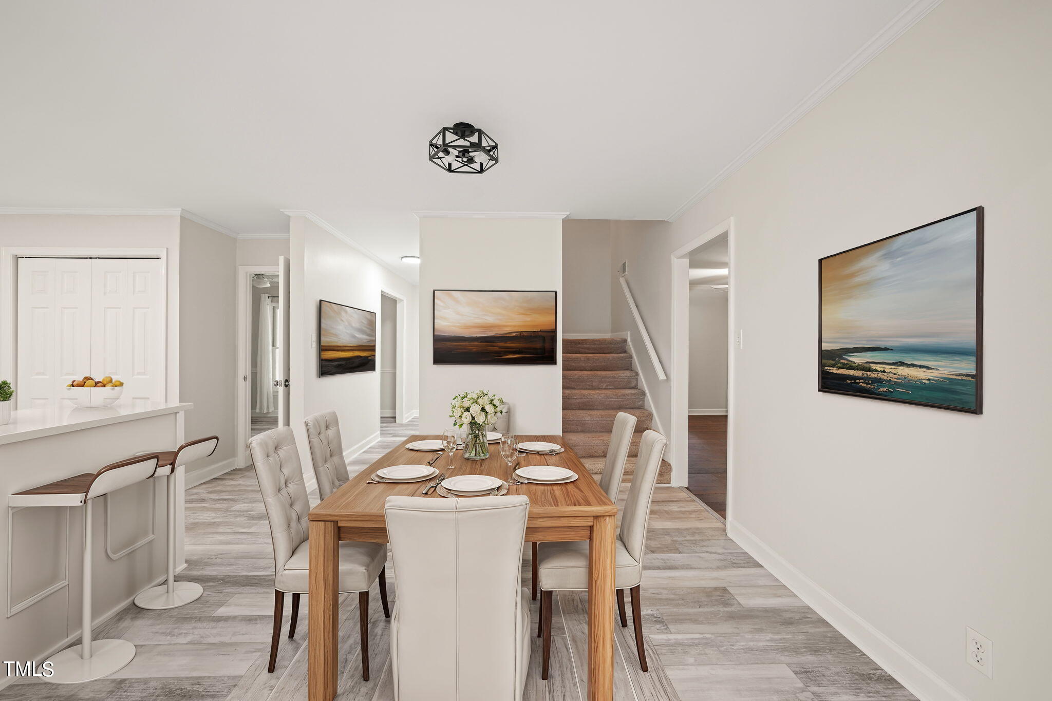 2835 Fox Drive Durham, NC 27712 - Photo 8 of 53 a view of a dining room with furniture and wooden floor