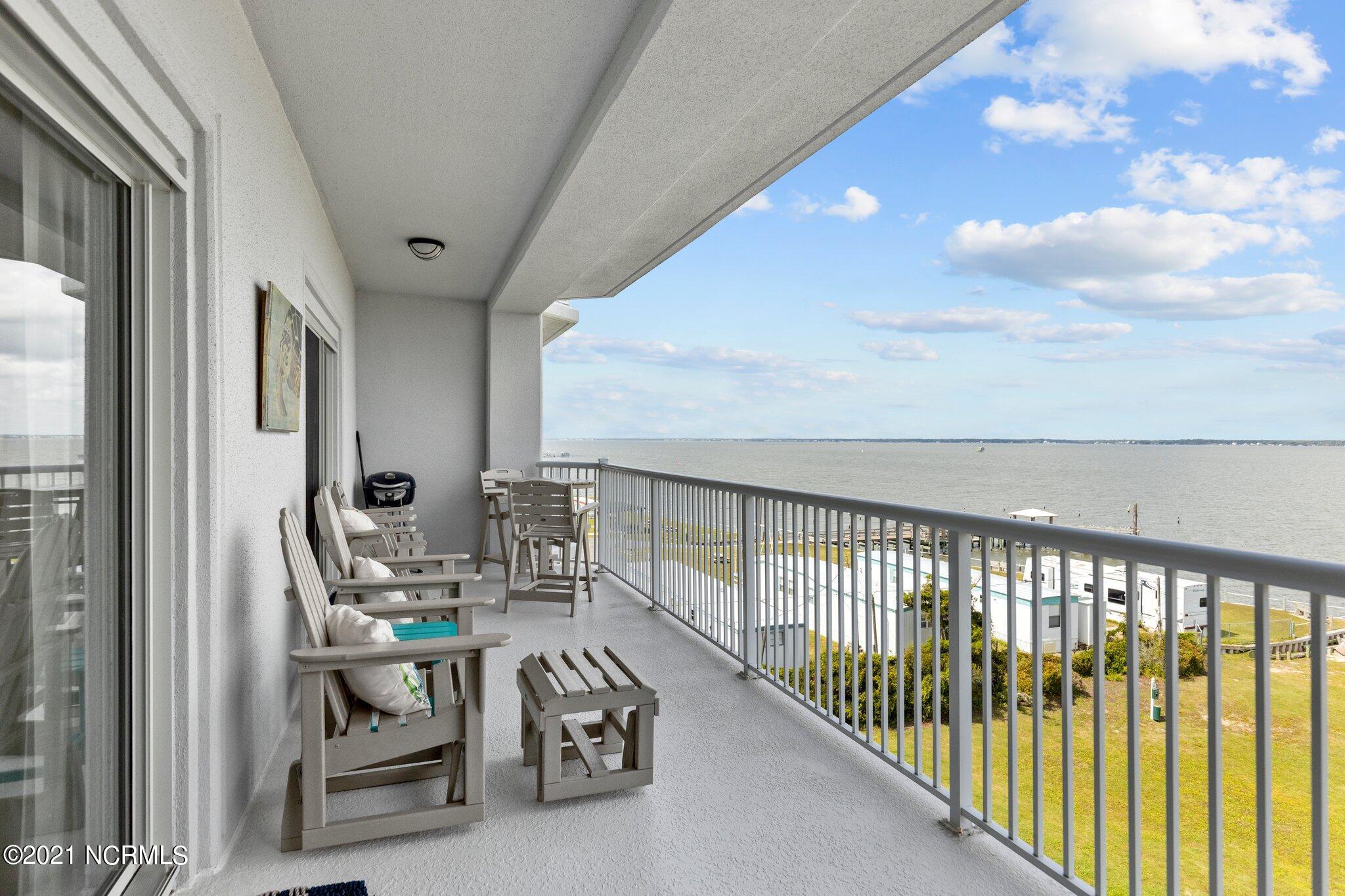 1550 Salter Path Road, Unit 302 Indian Beach, NC 28512 - Photo 3 of 49 Balcony overlooking Bogue Sound