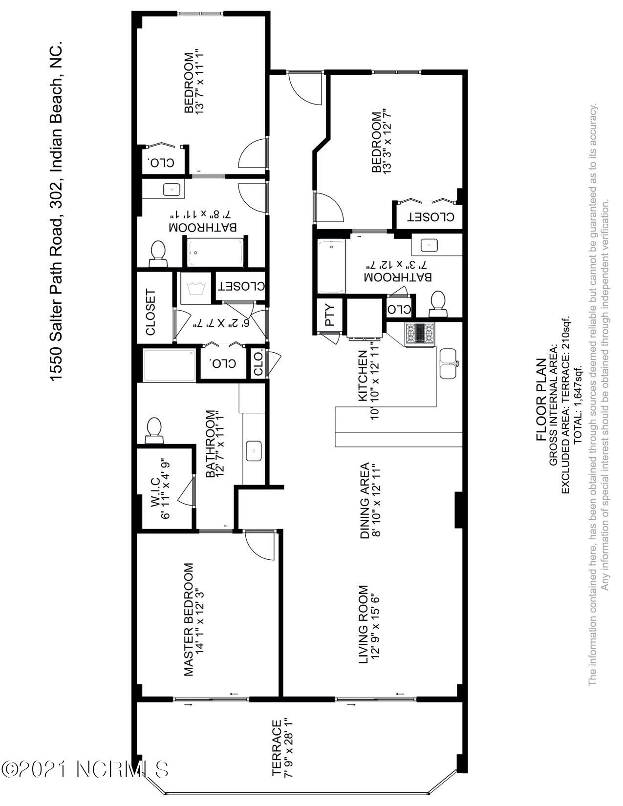 1550 Salter Path Road, Unit 302 Indian Beach, NC 28512 - Photo 49 of 49 302NauticalFloorPlan