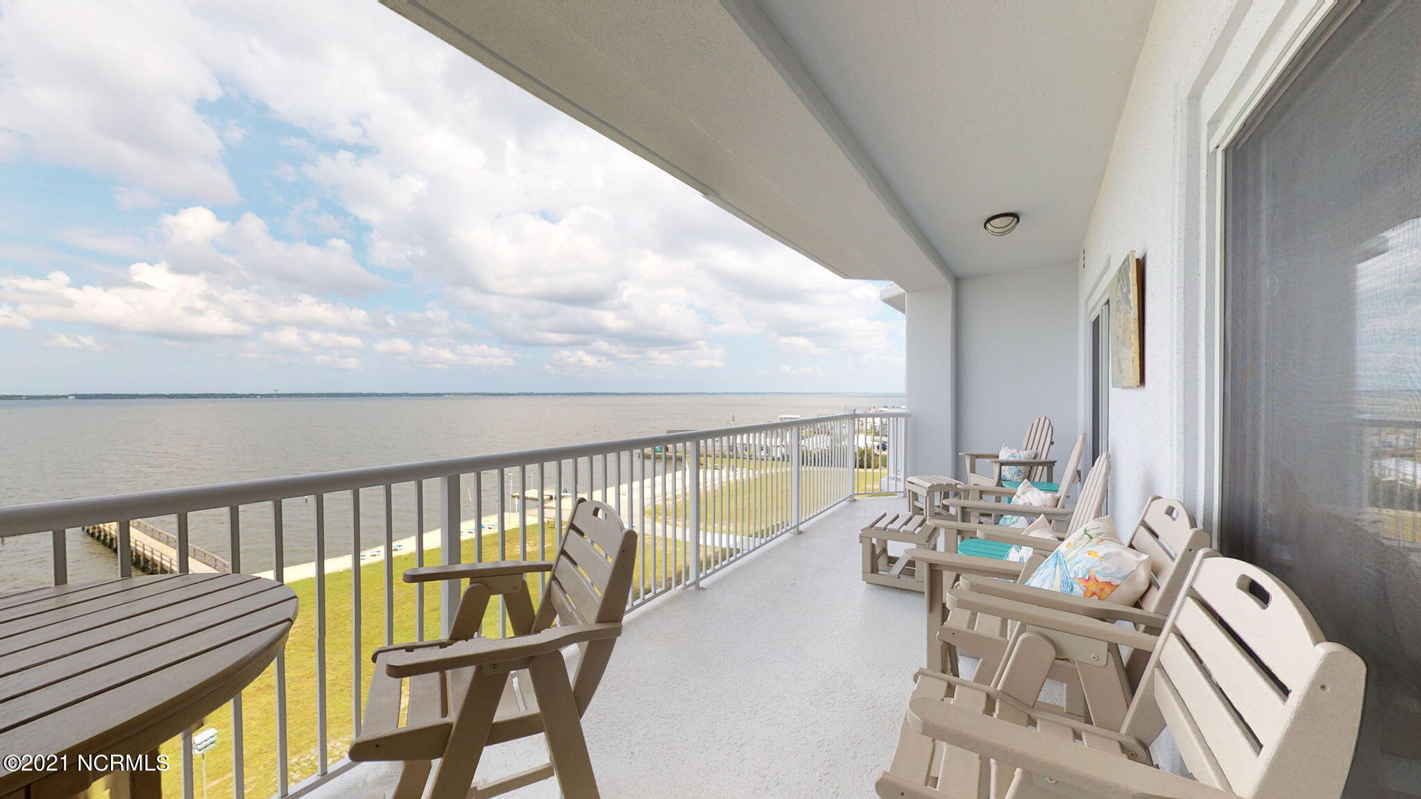 1550 Salter Path Road, Unit 302 Indian Beach, NC 28512 - Photo 5 of 49 Balcony overlooking Bogue Sound