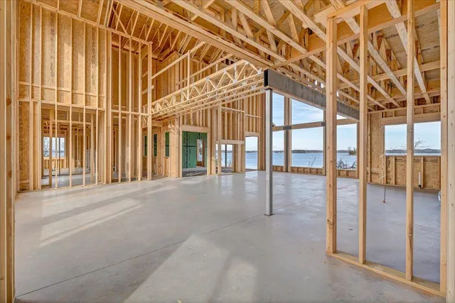 a view of an ocean with city