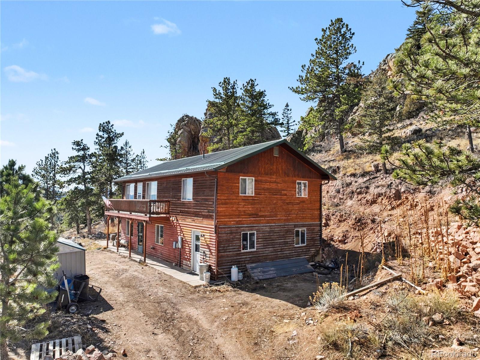 319 Springmeadow Way Red Feather Lakes, CO 80545 - Photo 23 of 30 a view of a house with a yard covered in snow
