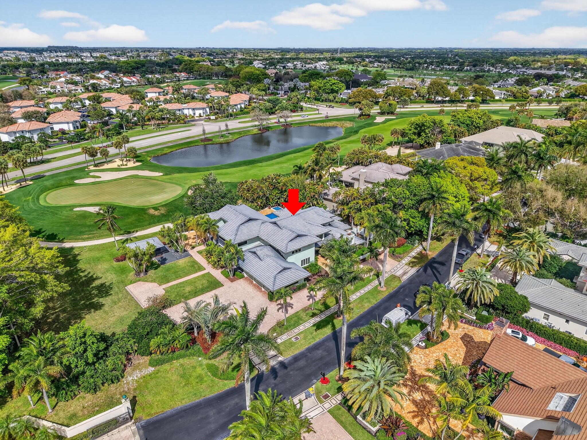 19787 Oakbrook Circle Boca Raton, FL 33434 - Photo 57 of 84 an aerial view of residential houses with outdoor space and swimming pool