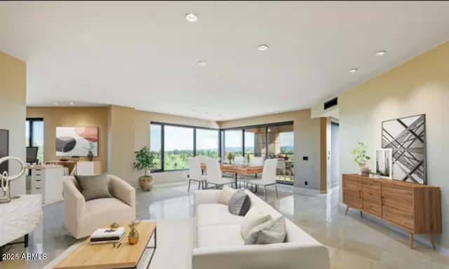 a view of a hallway with wooden cabinets and entryway