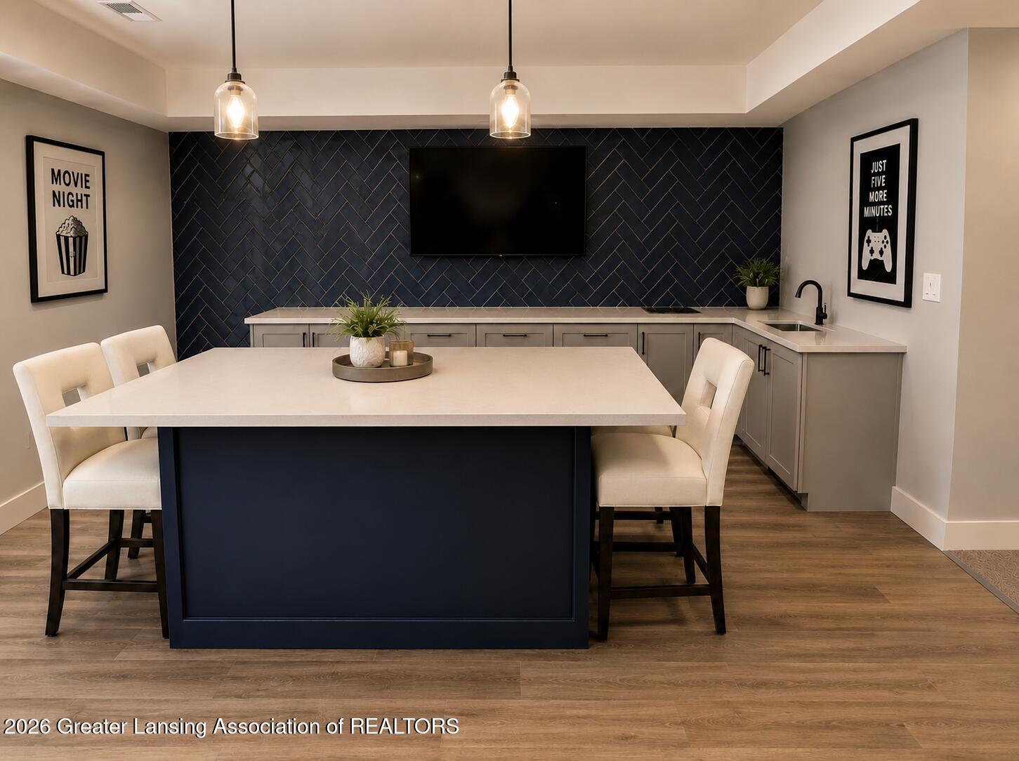278 East Haslett Haslett, MI 48840 - Photo 10 of 44 Lower Level Wet Bar Ai Stagged