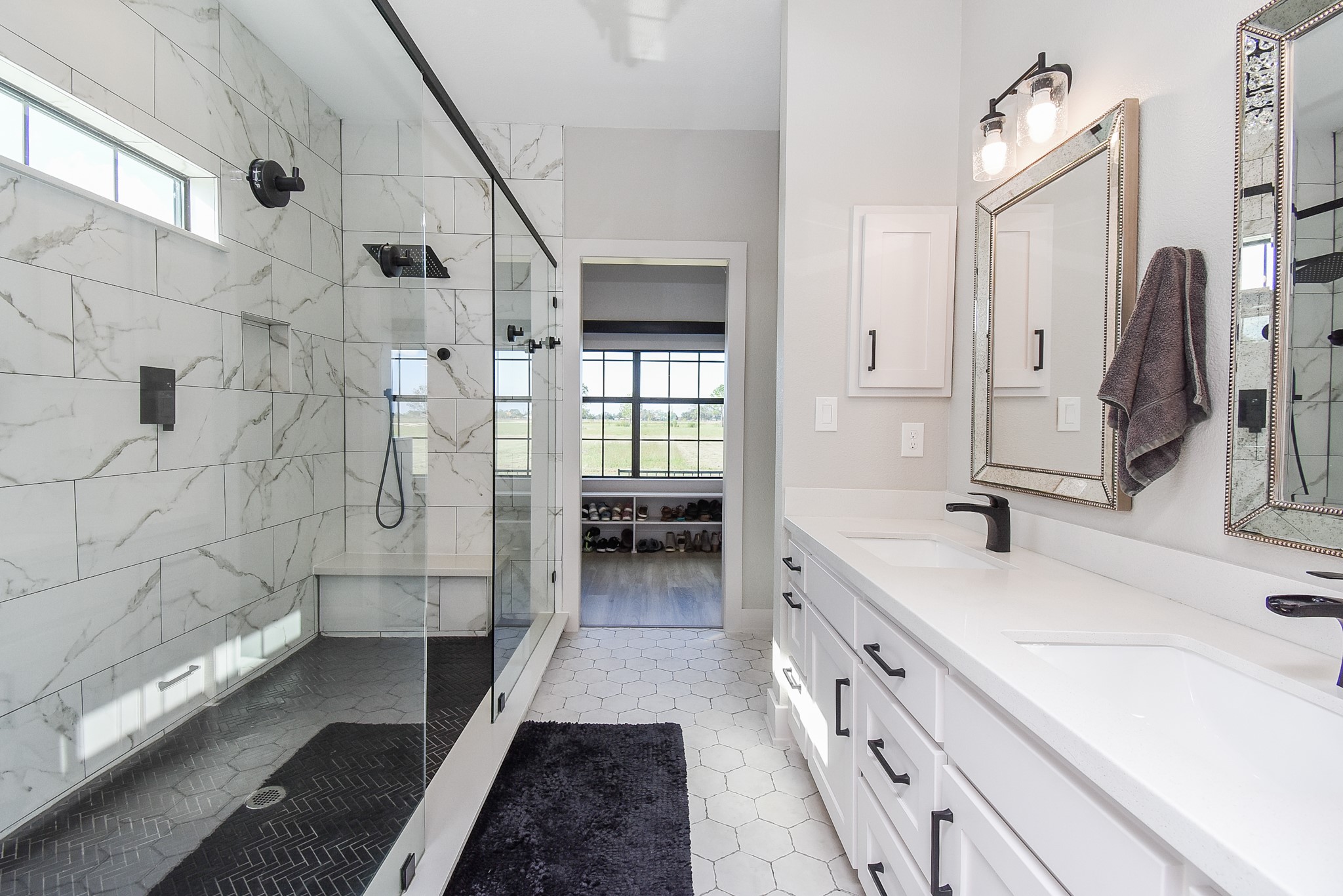 15007 Barak Road Guy, TX 77444 - Photo 19 of 34 Elegant en-suite primary bathroom featuring large double shower