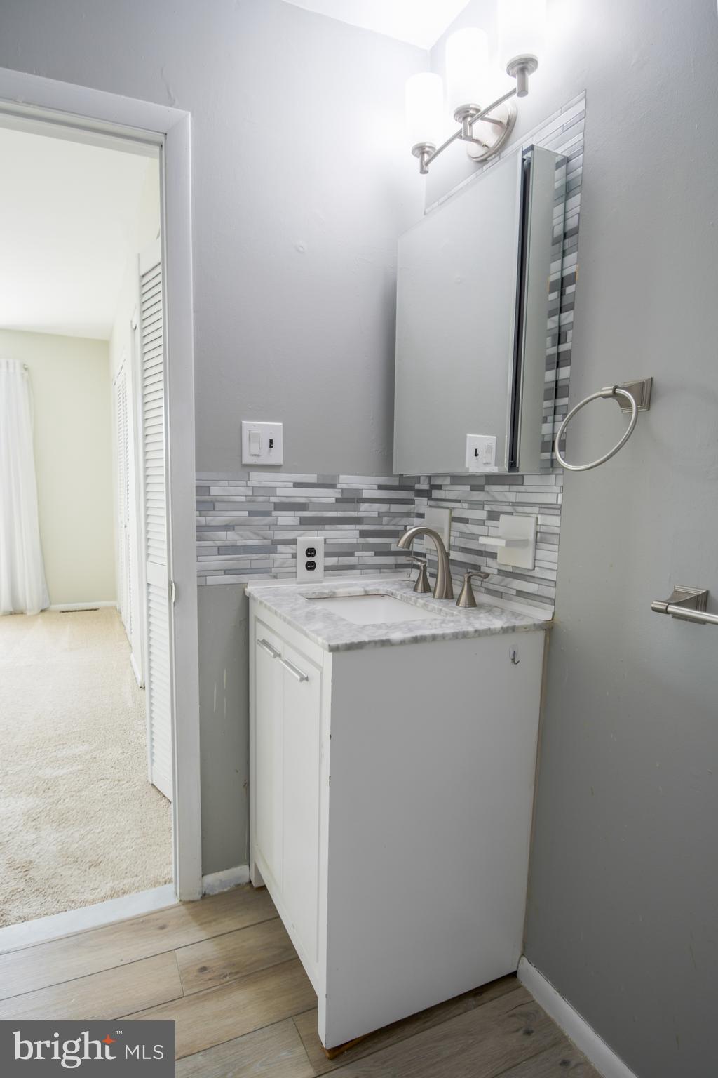 617 St Anthony Lane Upper Darby, PA 19082 - Photo 22 of 26 a bathroom with a sink and a mirror
