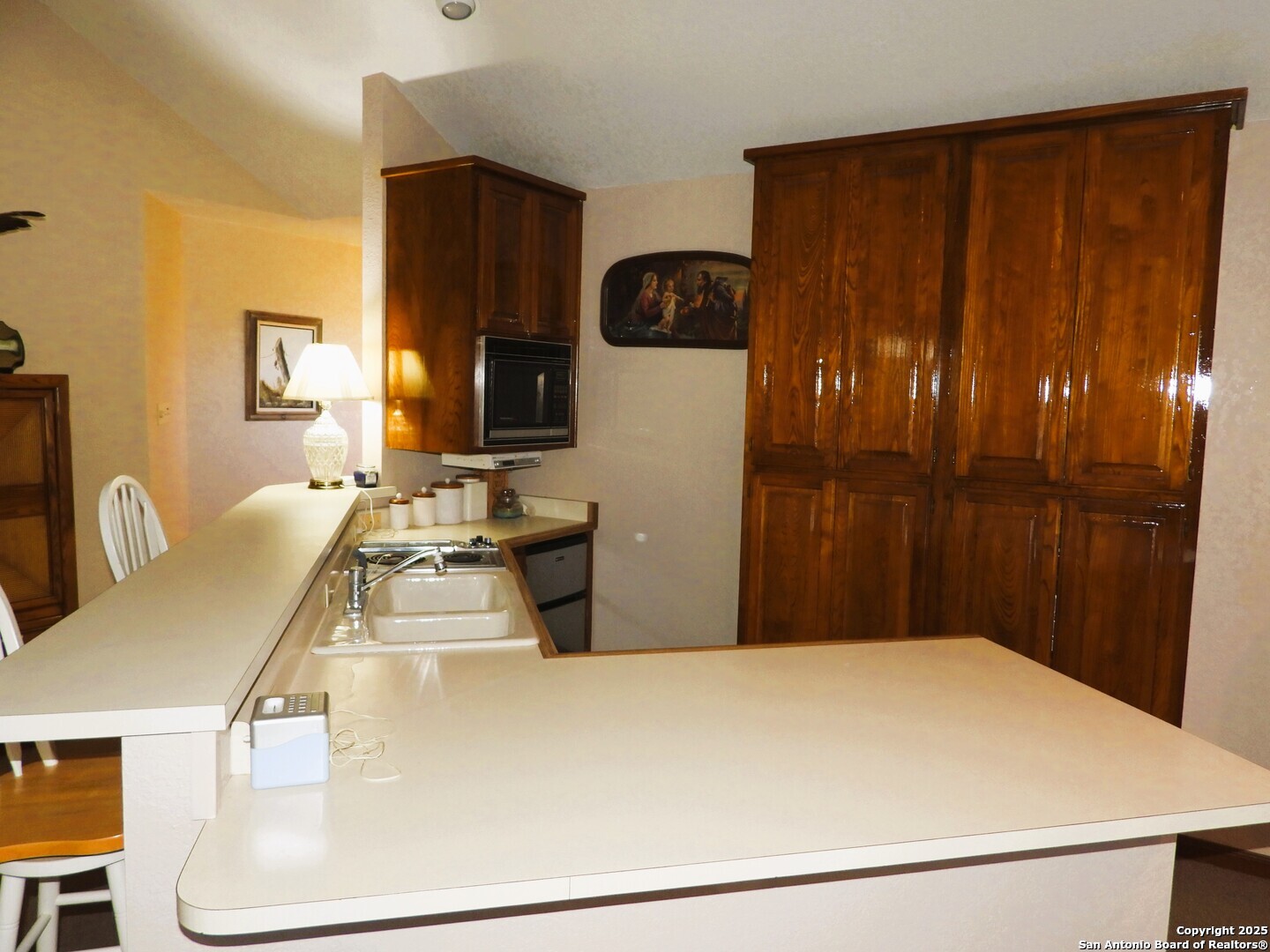 3078 Goat Hill Road Lakehills, TX 78063 - Photo 24 of 38 a bedroom with a bed and cabinets