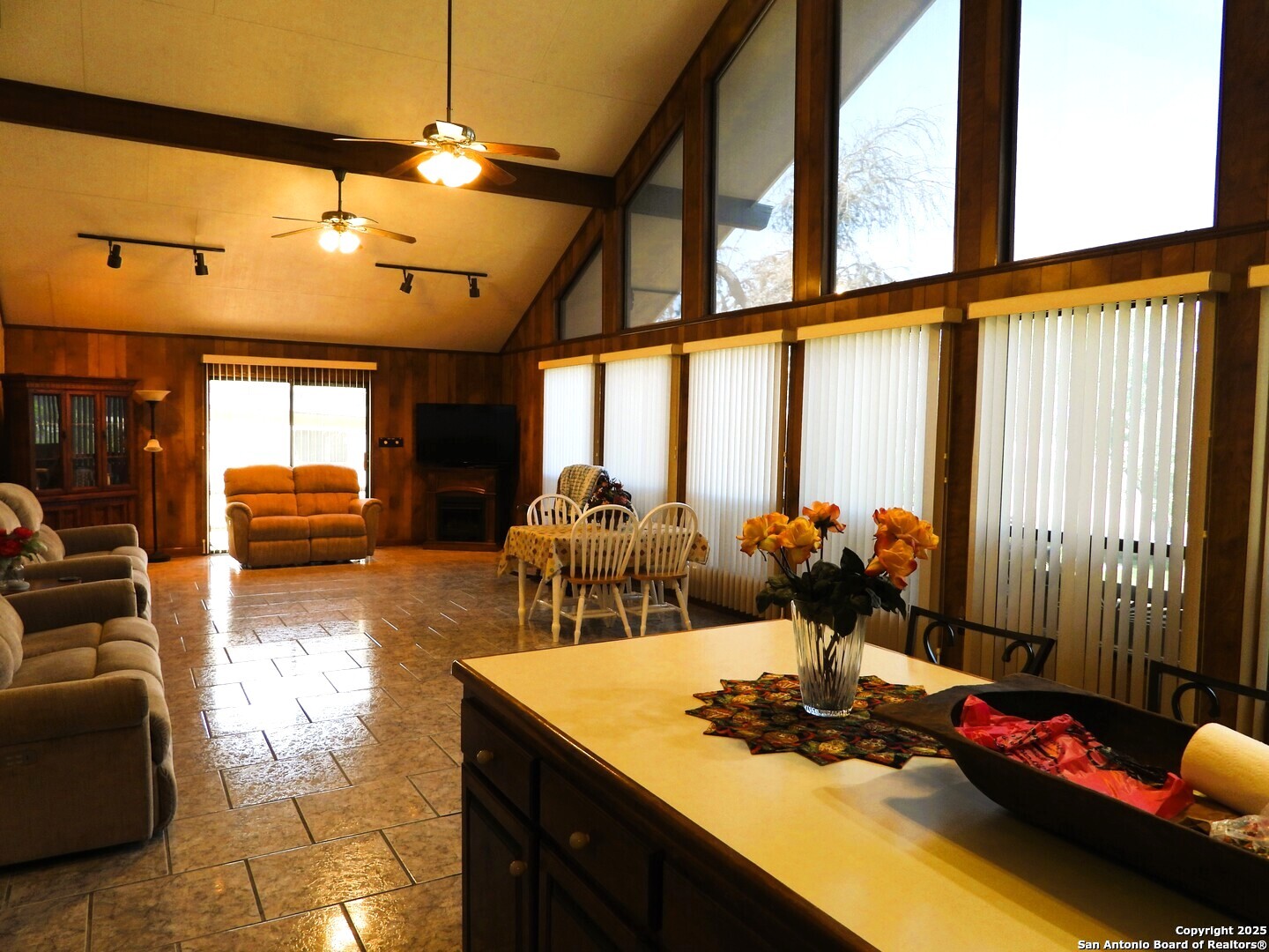 3078 Goat Hill Road Lakehills, TX 78063 - Photo 6 of 38 a view of a dining room with furniture window and outside view