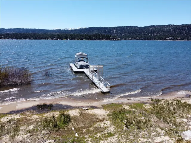 a view of lake and mountain